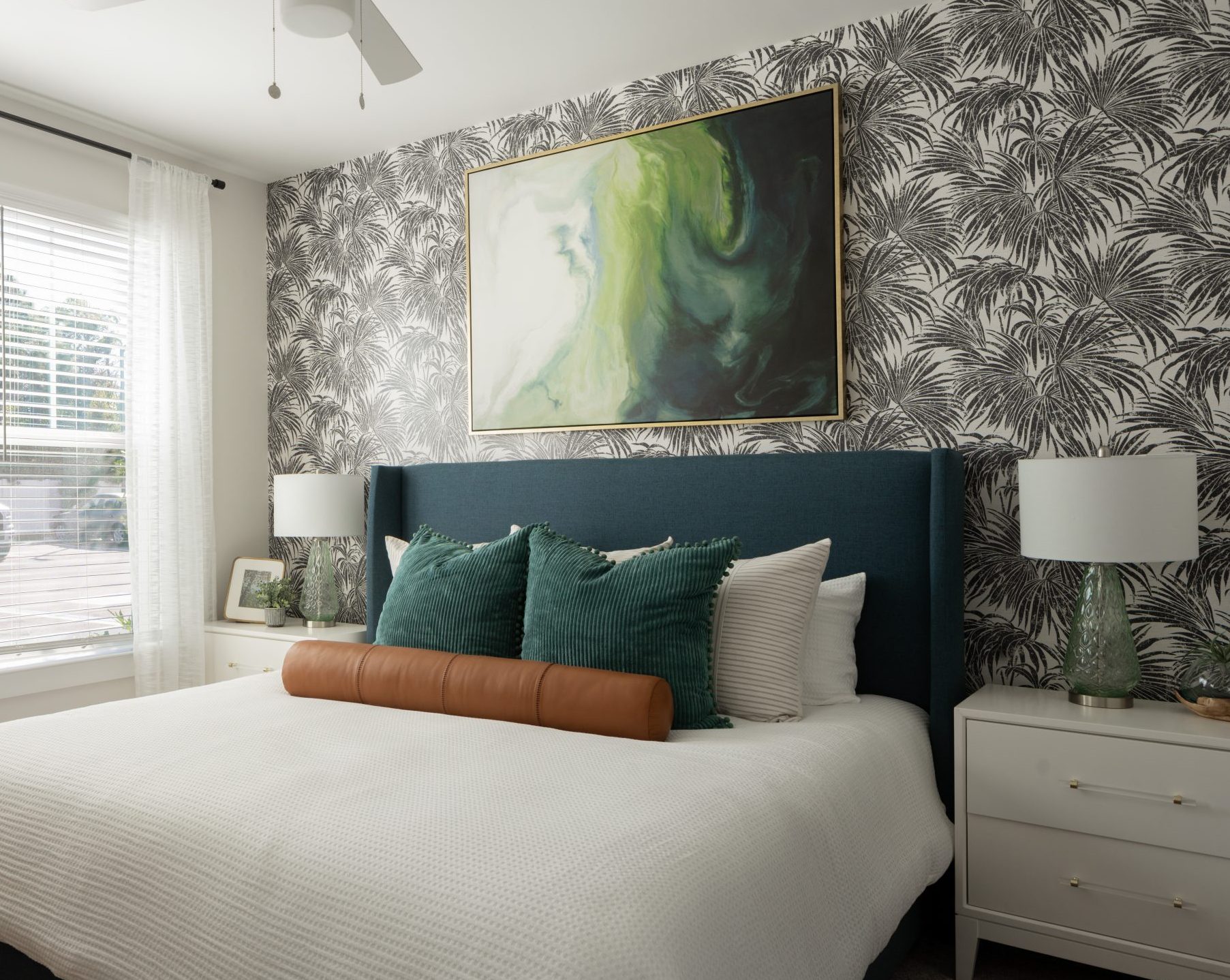 Bedroom in model apartment at Alton Osprey